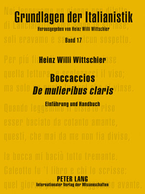 cover image of Boccaccios «De mulieribus claris»
